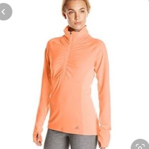 Adidas Ultimate Climalite Orange Half Zip Jacket M